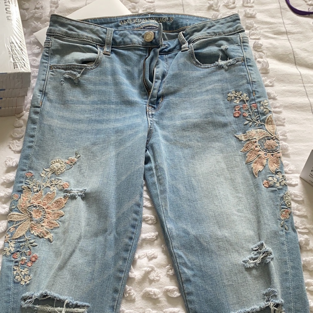 Embroidered American Eagle jeans